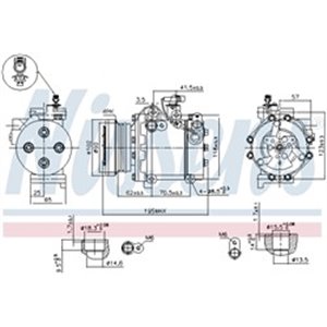 NISSENS 89349 - Air-conditioning compressor fits: FIAT SEDICI; SUZUKI SWIFT III, SX4 1.3/1.5/1.6 02.05-