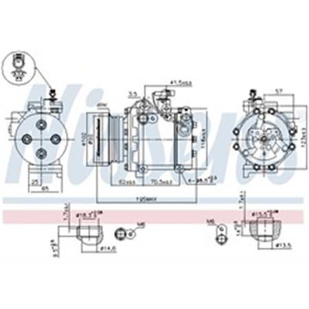 89349 Compressor, air conditioning NISSENS