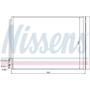 NISSENS 940110 - A/C condenser (with dryer) fits: BMW 5 (F10), 5 (F11), 5 GRAN TURISMO (F07), 6 (F12), 6 (F13), 6 GRAN COUPE (F0