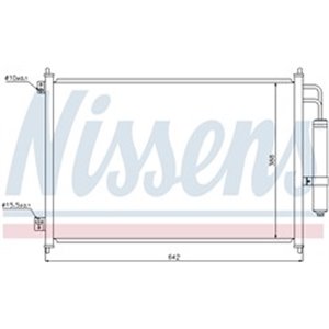 NISSENS 940121 - A/C condenser (with dryer) fits: NISSAN X-TRAIL, X-TRAIL II 2.0/2.0D/2.5 03.07-02.14