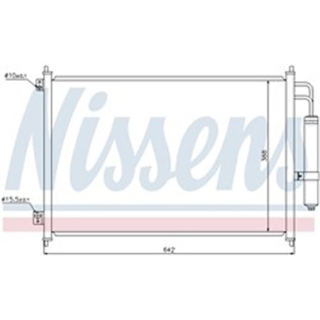 NISSENS 940121 - A/C kondensor (med torktumlare) passar: NISSAN X-TRAIL, X-TRAIL II 2.0/2.0D/2.5 03.07-02.14