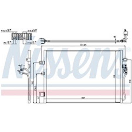 NISSENS 940342 - A/C condenser fits: DODGE JOURNEY FIAT FREEMONT 2.0D-3.6ALK 06.08-