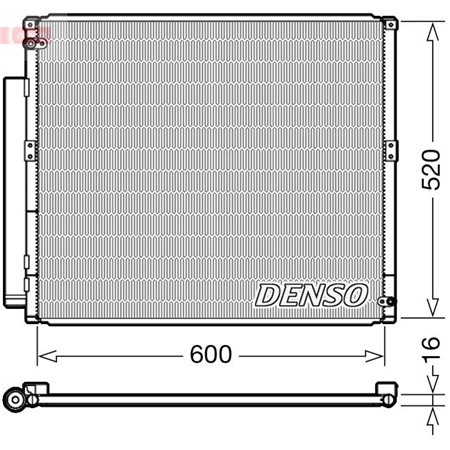 DENSO DCN50051 - A/C-kondensor (med torktumlare) passar: TOYOTA LAND CRUISER 90, LAND CRUISER PRADO 3.0D 04.96-12.10