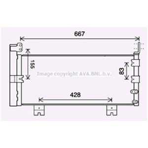 AVA COOLING TO5728D - A/C condenser (with dryer) fits: LEXUS GS 3.5H 02.06-11.11