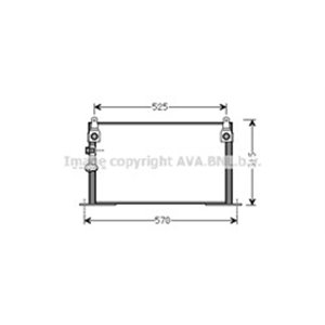 AVA COOLING TOA5585 - A/C condenser fits: TOYOTA HILUX VI 2.5D 11.01-07.05