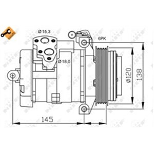 NRF 32698 - Air-conditioning compressor fits: MERCEDES SPRINTER 3,5-T (B906), SPRINTER 3,5-T (B907), SPRINTER 3,5-T (B907, B910)