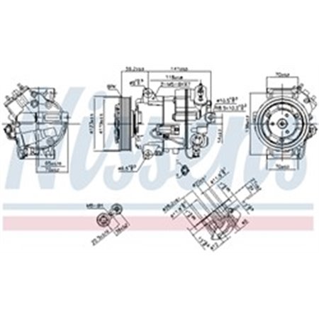 NISSENS 890264 - Luftkonditioneringskompressor passar: OPEL ASTRA J, ASTRA J GTC, INSIGNIA A 1.6/1.8/2.0D 07.08-