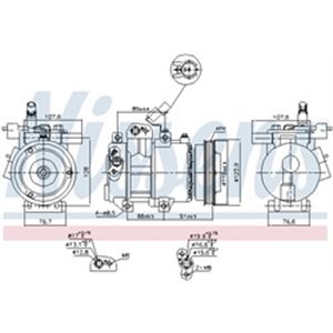 NIS 89279 Kliimaseadme kompressor sobib: KIA RIO II 1.4/1.6 03.05 