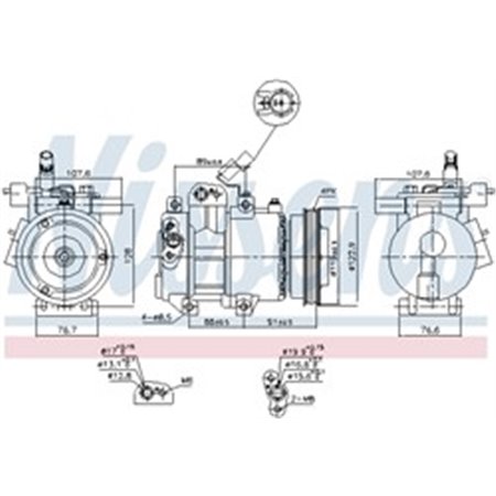 89279 Kompressor, luftkonditionering NISSENS