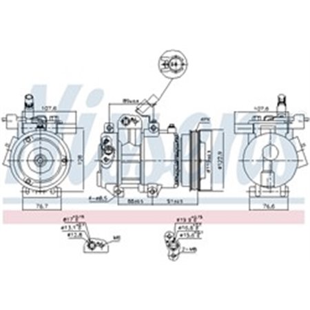 NISSENS 89279 - Air-conditioning compressor fits: KIA RIO II 1.4/1.6 03.05-12.11
