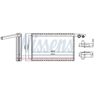 NIS 92329 Air conditioning evaporator fits: DAF LF 45, LF 55 RVI KERAX, MI