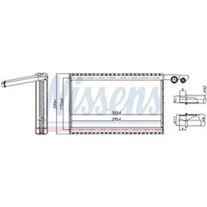 NISSENS 92329 - Air conditioning evaporator fits: DAF LF 45, LF 55; RVI KERAX, MIDLUM, PREMIUM 2; VOLVO FE II, FL III BE110C-GR2