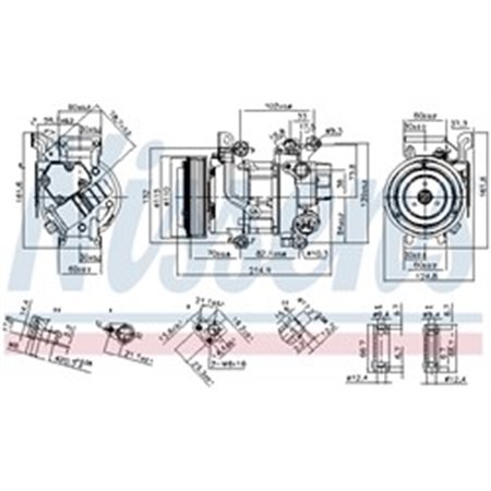 NISSENS 89528 - Air-conditioning compressor fits: TOYOTA YARIS 1.8 01.07-12.11