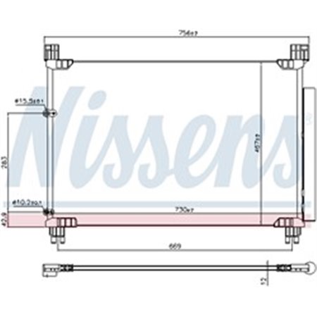 941147 Condenser, air conditioning NISSENS