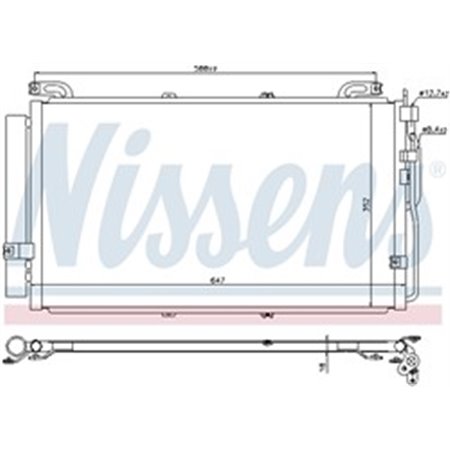 94644 Condenser, air conditioning NISSENS