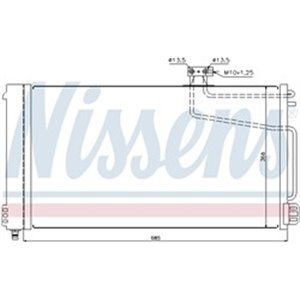 NISSENS 940145 - A/C condenser (with dryer) fits: MERCEDES SLK (R171) 1.8/3.0/3.5 03.04-02.11