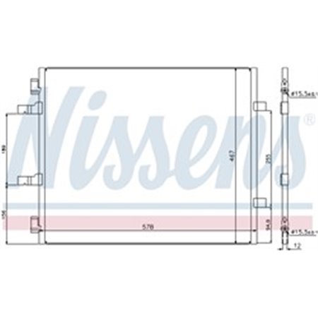 NISSENS 940201 - A/C condenser fits: OPEL VIVARO A RENAULT TRAFIC II 2.0D 01.06-