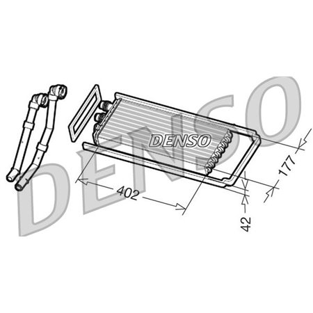DENSO DRR12100 - Heater (402x117x42mm, with wires) fits: IVECO STRALIS I F2BE0681A-F3BE3681B 02.02-