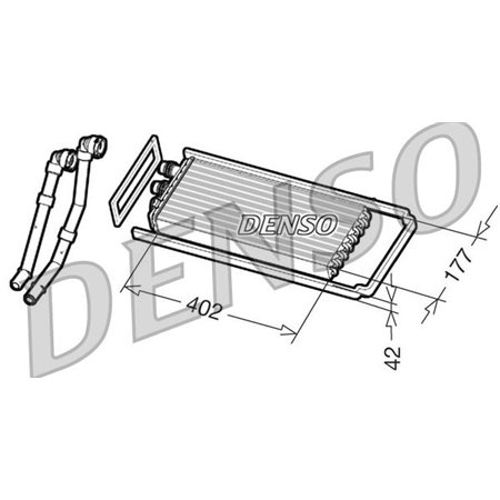 DENSO DRR12100 - Värmare (402x117x42mm, med ledningar) passar: IVECO STRALIS I F2BE0681A-F3BE3681B 02.02-