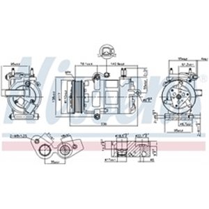 NISSENS 890217 - Air-conditioning compressor fits: FORD TOURNEO CUSTOM V362, TRANSIT CUSTOM V362, TRANSIT V363 2.2D 04.12-