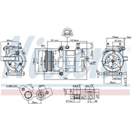 890217 Compressor, air conditioning NISSENS