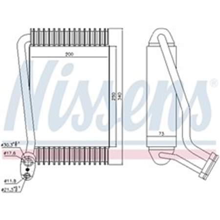 92143 Evaporator, air conditioning NISSENS