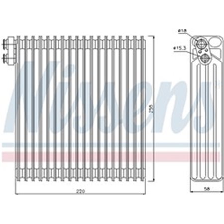 NISSENS 92283 - Air conditioning evaporator fits: TOYOTA YARIS, YARIS VERSO 1.0-1.5 04.99-11.05