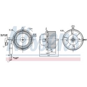 NISSENS 87404 - Air blower fits: VW GOLF III, GOLF IV, VENTO 1.4-Electric 08.91-06.02
