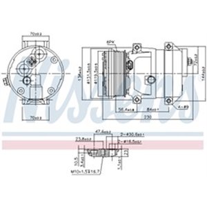 NIS 890050 Kliimaseadme kompressor sobib: CHEVROLET CRUZE, EPICA 2.0/2.0D/2.