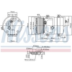 NISSENS 890050 - Air-conditioning compressor fits: CHEVROLET CRUZE, EPICA 2.0/2.0D/2.5 01.05-