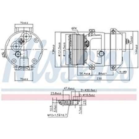 890050 Compressor, air conditioning NISSENS