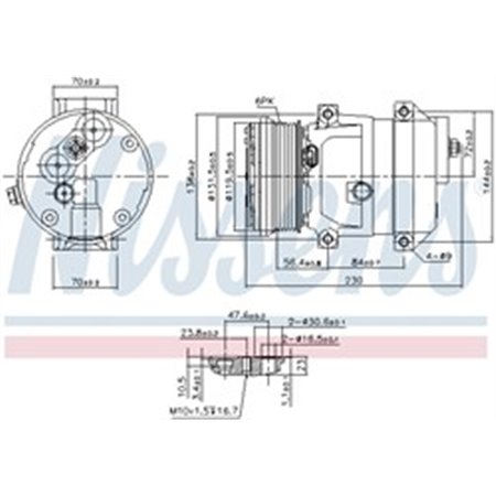 NISSENS 890050 - Luftkonditioneringskompressor passar: CHEVROLET CRUZE, EPICA 2.0/2.0D/2.5 01.05-