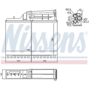 70502 Heat Exchanger, interior heating NISSENS - Top1autovaruosad