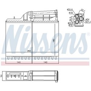 70502 Värmeväxlare, invändig uppvärmning NISSENS - Top1autovaruosad