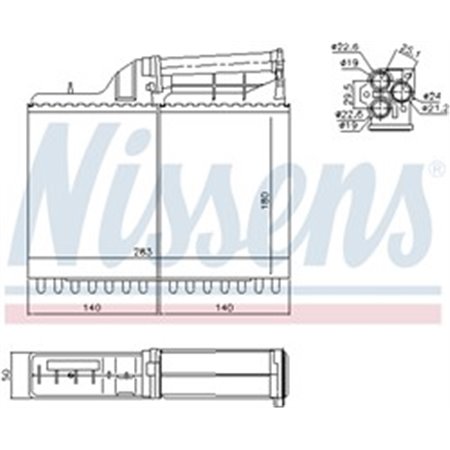 70502 Heat Exchanger, interior heating NISSENS