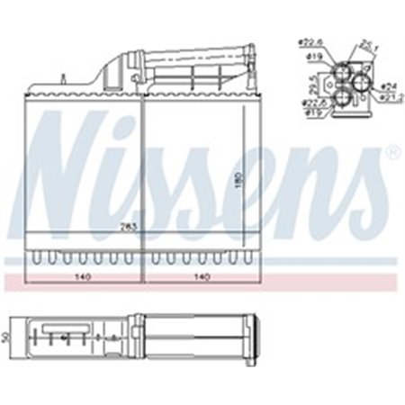 NISSENS 70502 - Heater fits: BMW 5 (E34) 1.8-4.0 06.87-07.96