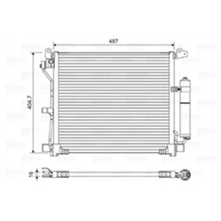 VALEO 822579 - A/C condenser (with dryer) fits: NISSAN JUKE 1.5D 06.10-