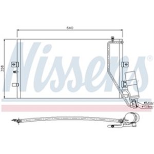 NISSENS 94862 - A/C condenser (with dryer) fits: SAAB 9-5 1.9D-3.0D 09.97-12.09