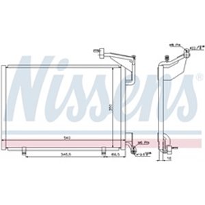 NISSENS 940285 - A/C condenser fits: FORD B-MAX, FIESTA VI, TOURNEO COURIER B460, TRANSIT COURIER B460, TRANSIT COURIER B460/MIN