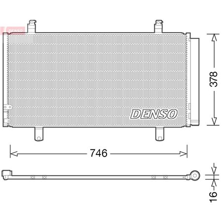 DCN50048 Lauhdutin, ilmastointi DENSO