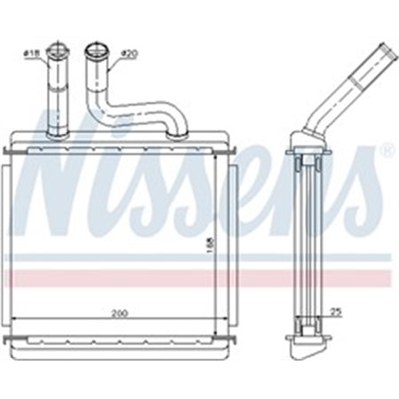 NISSENS 76507 - Heater fits: CHEVROLET REZZO DAEWOO TACUMA / REZZO 1.6/1.8/2.0 09.00-