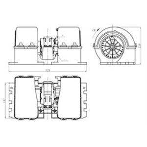 NRF 34263 - Air blower 24V fits: MAN F90, F90 UNTERFLUR, L2000, M 2000 L, M90 07.86-