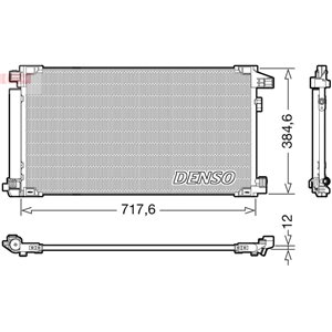 DENSO DCN50061 - A/C condenser (with dryer) fits: TOYOTA PRIUS, PRIUS PHV 1.8H 09.15-