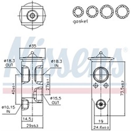 999388 Расширительный клапан, кондиционер NISSENS
