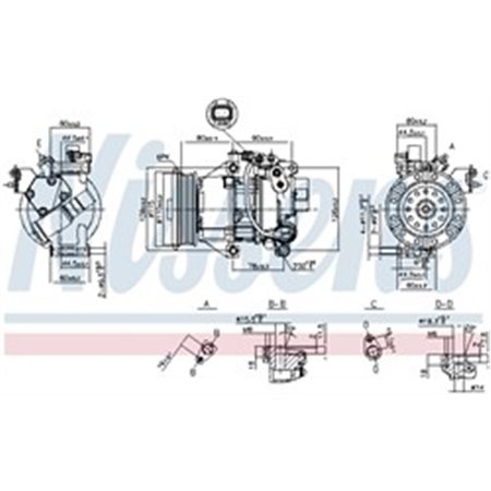NISSENS 89554 - Luftkonditioneringskompressor passar: TOYOTA YARIS 1.0/1.3 04.99-09.05
