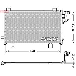 DCN44012 A/C condenser (with dryer) fits: MAZDA 3, 6 2.2D 08.12 