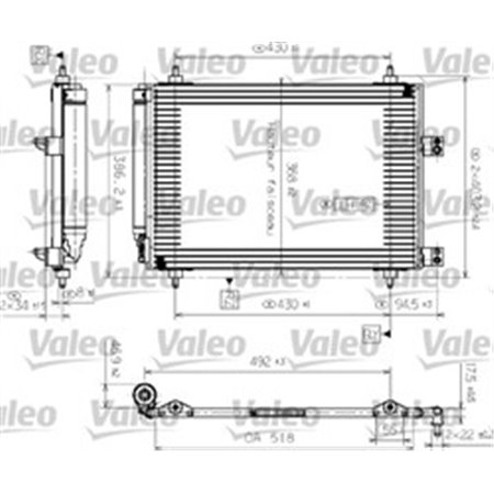 817526 Condenser, air conditioning VALEO