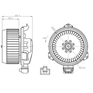 NRF 34268 - Air blower fits: DAIHATSU CHARADE VIII; SUBARU TREZIA; TOYOTA URBAN CRUISER, VERSO S, YARIS 1.0-1.8 08.05-