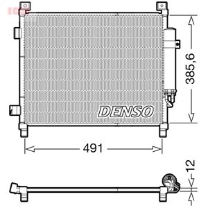 DENSO DCN46031 - A/C condenser (with dryer) fits: NISSAN NOTE 1.2 06.13-