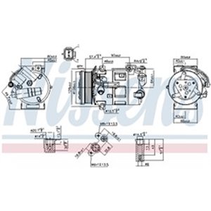 NISSENS 890210 - Air-conditioning compressor fits: DS DS 5; CITROEN C4 GRAND PICASSO I, C4 GRAND PICASSO II, C4 II, C4 PICASSO I